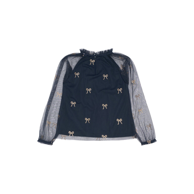 The New The New blouse kind Rudelle L/S Top Navy Blazer AOP (donkerblauw met print)