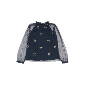 The New Rudelle L_S Top | Blouse | Navy blazer AOP