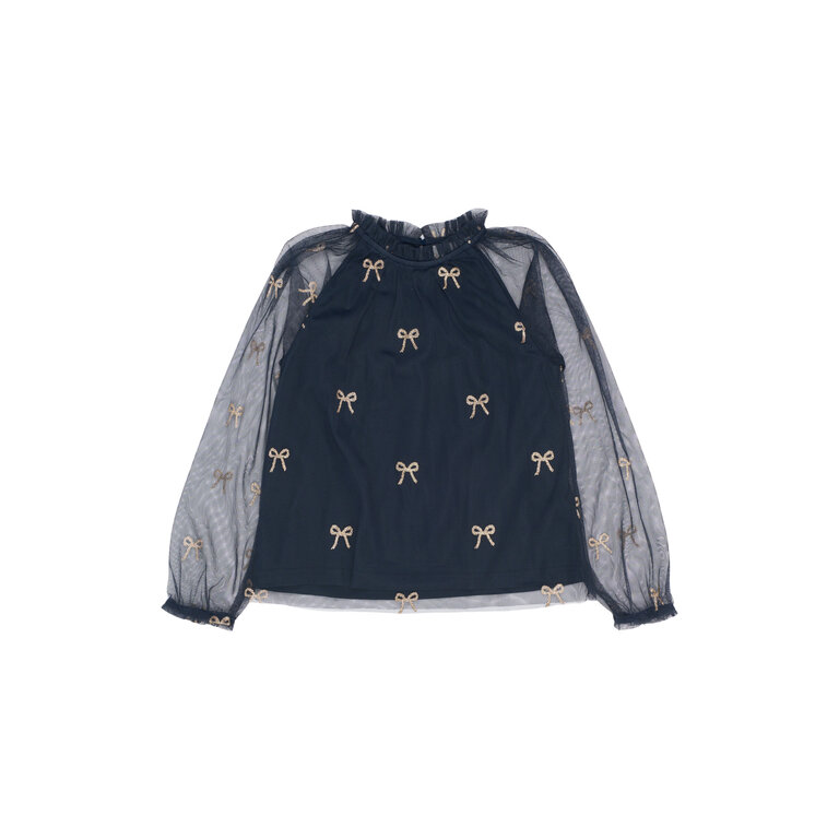The New Rudelle L_S Top | Blouse | Navy blazer AOP