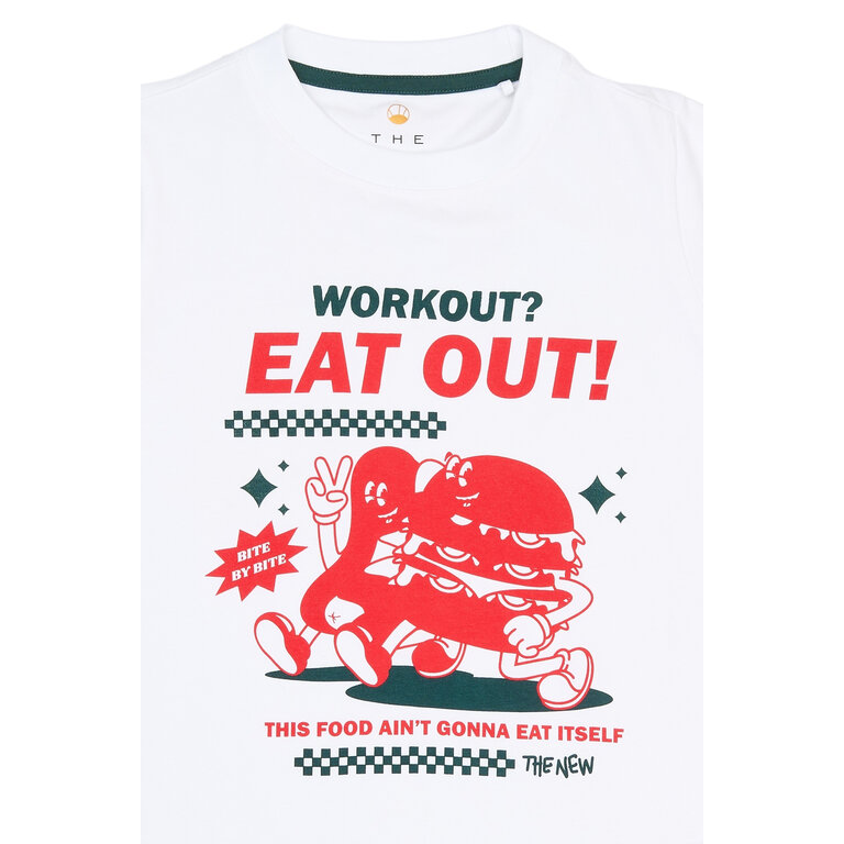 The New The New shirt kind Roger S/S Tee Bright White (wit)