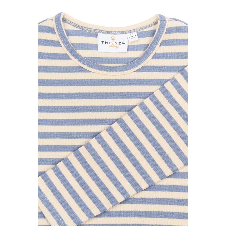 The New Fro L_S Rib Tee | Shirt | Tempest striped