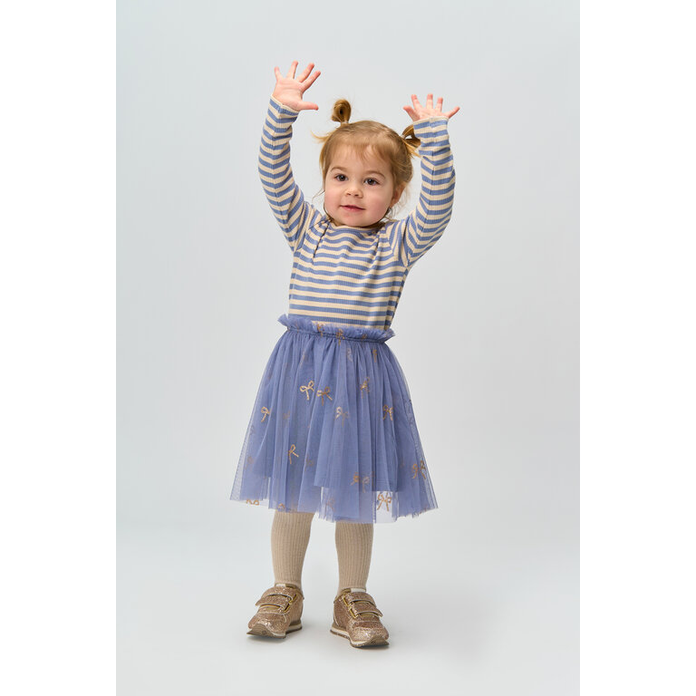 The New Fro L_S Rib Tee | Shirt | Tempest striped