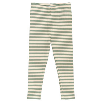 The New Fro Rib Legging | Lily pad striped
