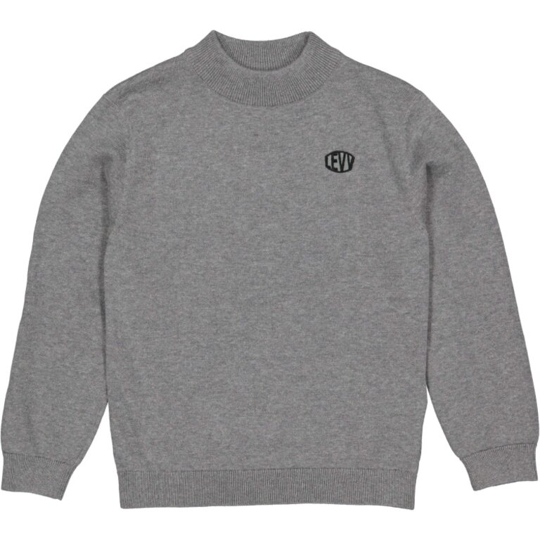 Levv LEVV sweater jongen Cesar sweater Grey Melee grijs gemêleerd