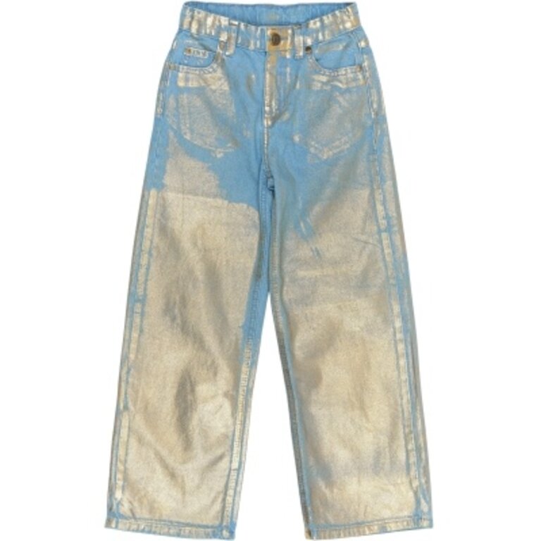 The New The New spijkerbroek kind Rosanna Wide Fit Jeans (blauw en goud)