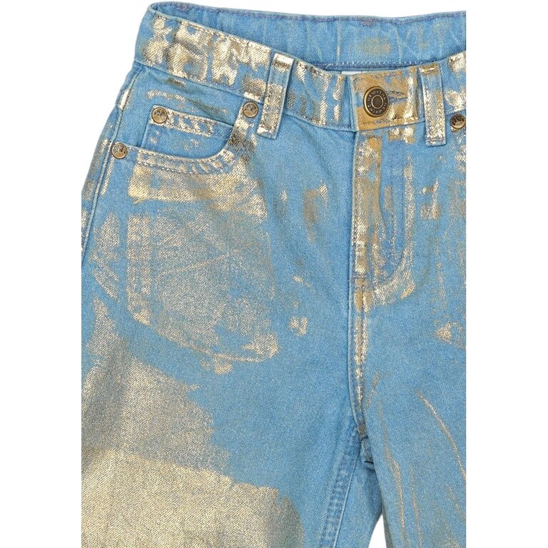 The New The New spijkerbroek kind Rosanna Wide Fit Jeans (blauw en goud)