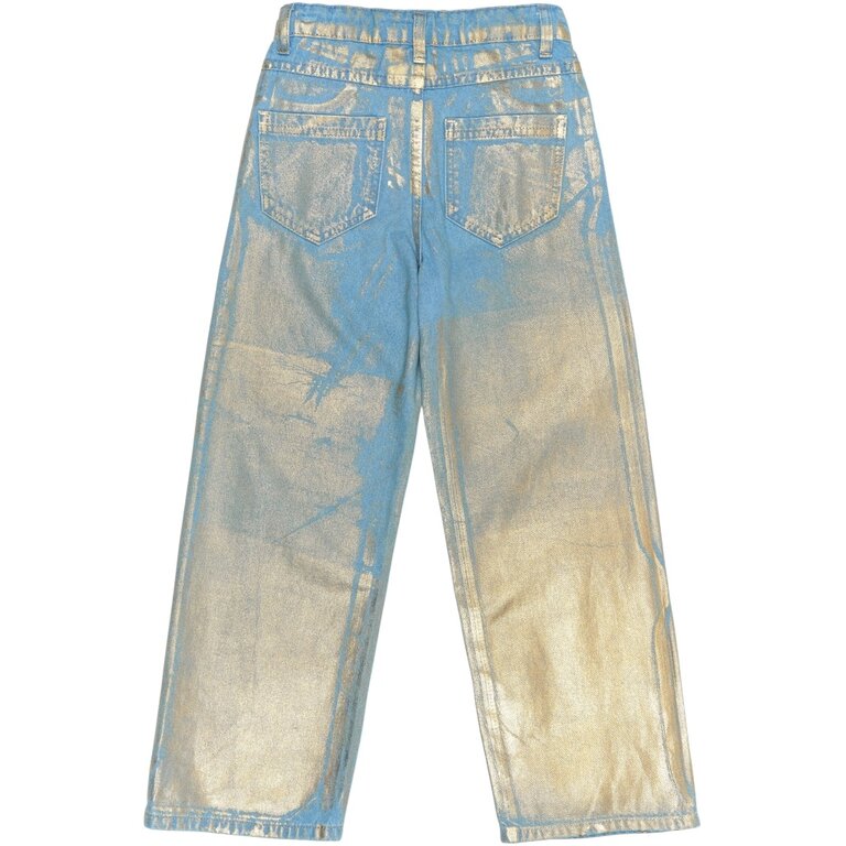 The New The New spijkerbroek kind Rosanna Wide Fit Jeans (blauw en goud)