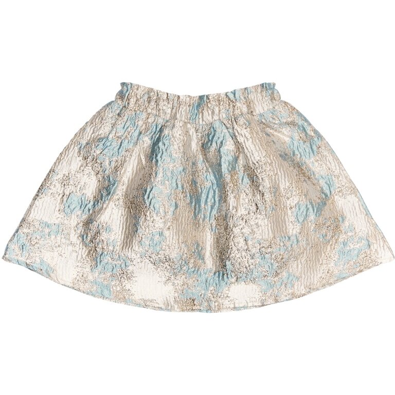 The New The New feest rok kind Reese Skirt (beige, goud en blauw)