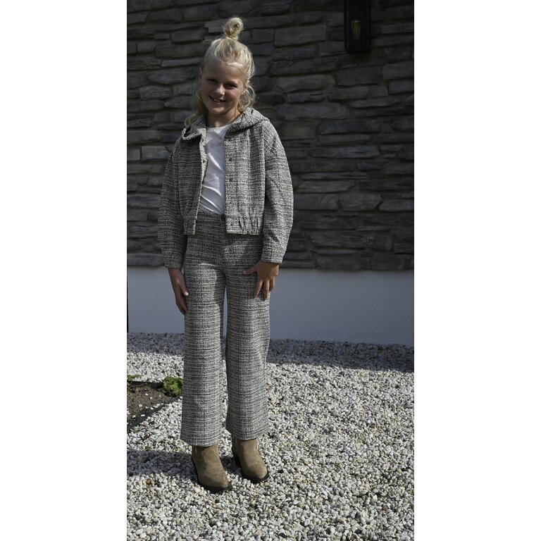 Levv LEVV trui meisje Nelil sweater Dark Taupe taupe
