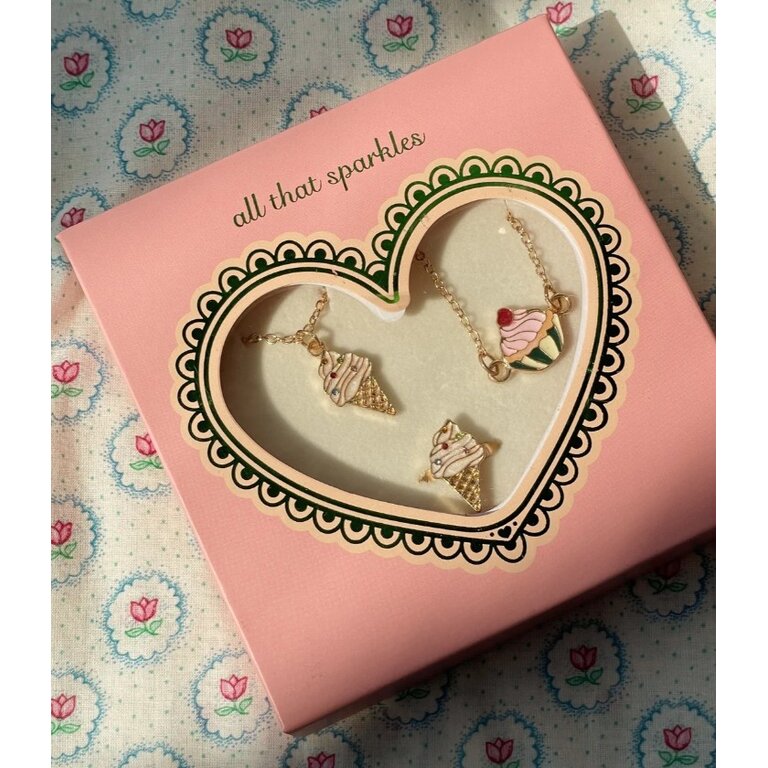 Konges Sløjd KONGES SLØJD sieradenset kind ijsjes zoete sieraden set