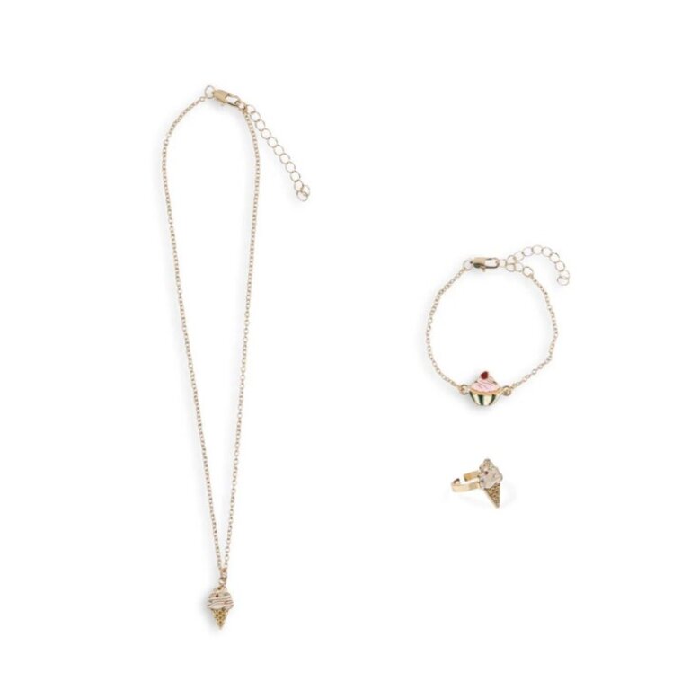 Konges Sløjd KONGES SLØJD sieradenset kind ijsjes zoete sieraden set