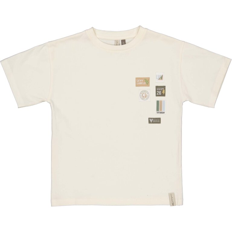 Levv LEVV shirt meisje Banu T-shirt White Cream wit crème