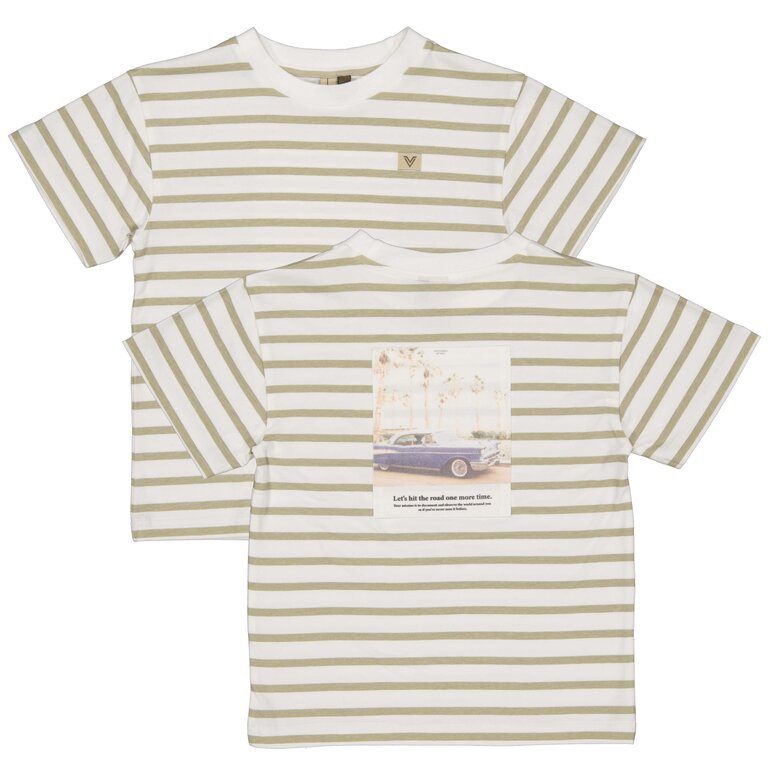 Levv LEVV shirt jongen Bas T-shirt White Stripe wit gestreept