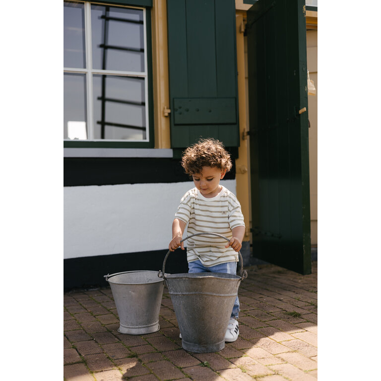 Levv LEVV shirt jongen Bas T-shirt White Stripe wit gestreept