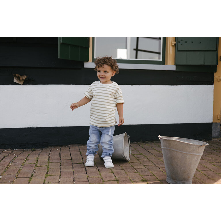 Levv LEVV shirt jongen Bas T-shirt White Stripe wit gestreept