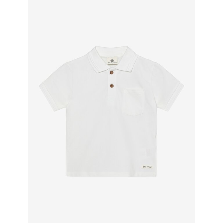 EN FANT EN FANT polo shirt kind Egret wit