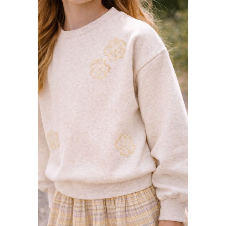 Levv LEVV sweater meisje Crème sweater Cream crème