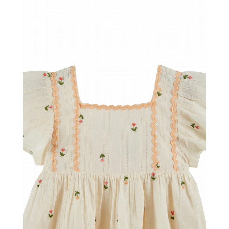 Emile et Ida Emile et Ida | ROBE BRODEE ALL OVER | Crème