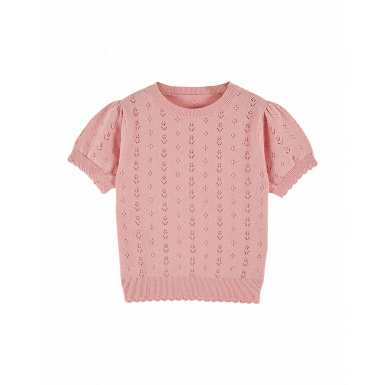 Emile et Ida Emile et Ida | PULLOVER AJOURE MC | Macaron