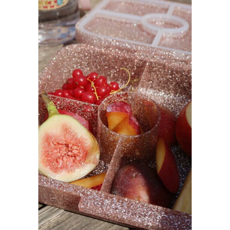 Konges Sløjd KONGES SLØJD bento lunchbox kind Cherry Glitter kersen glitter broodtrommel