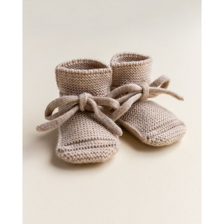 Hvid Hvid slofjes baby Booties Sand zandkleur