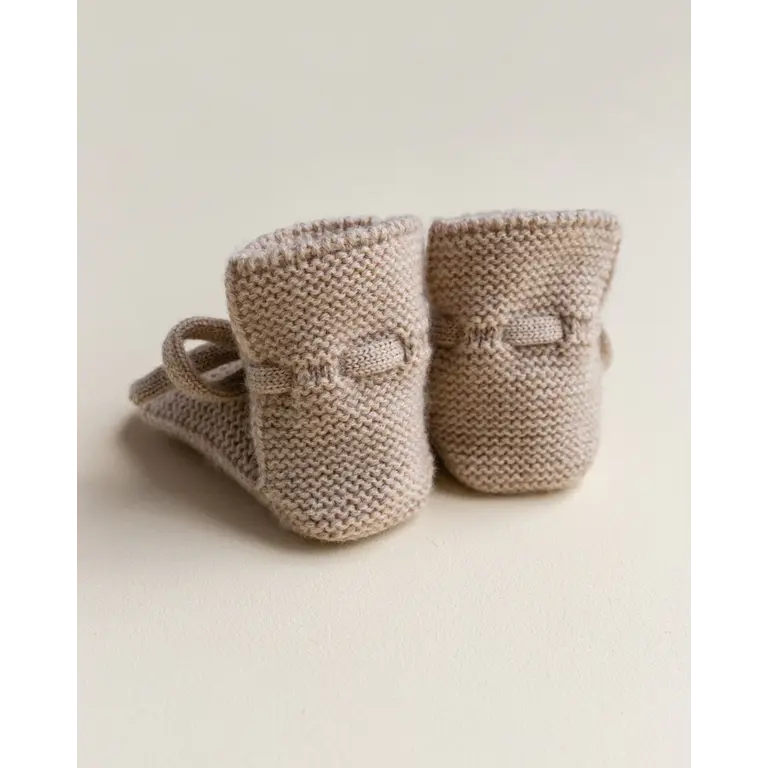 Hvid Hvid slofjes baby Booties Sand zandkleur