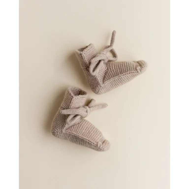 Hvid Hvid slofjes baby Booties Sand zandkleur