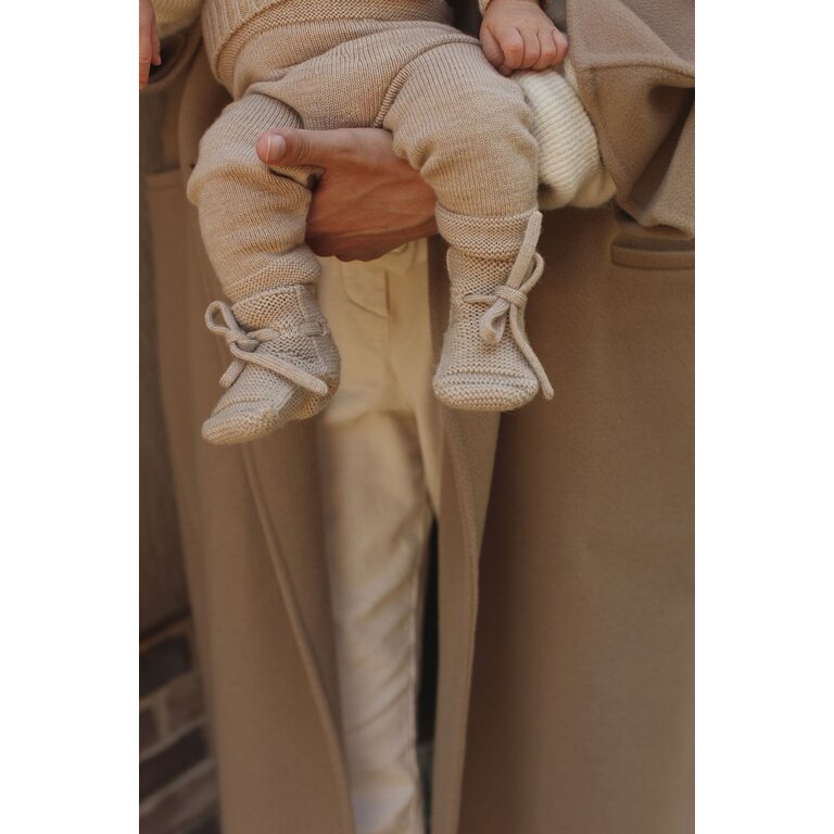 Hvid Hvid slofjes baby Booties Cream crème