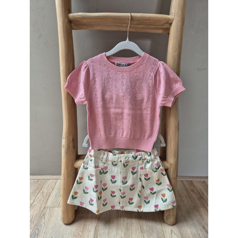 Emile et Ida Emile et Ida | PULLOVER AJOURE MC | Macaron