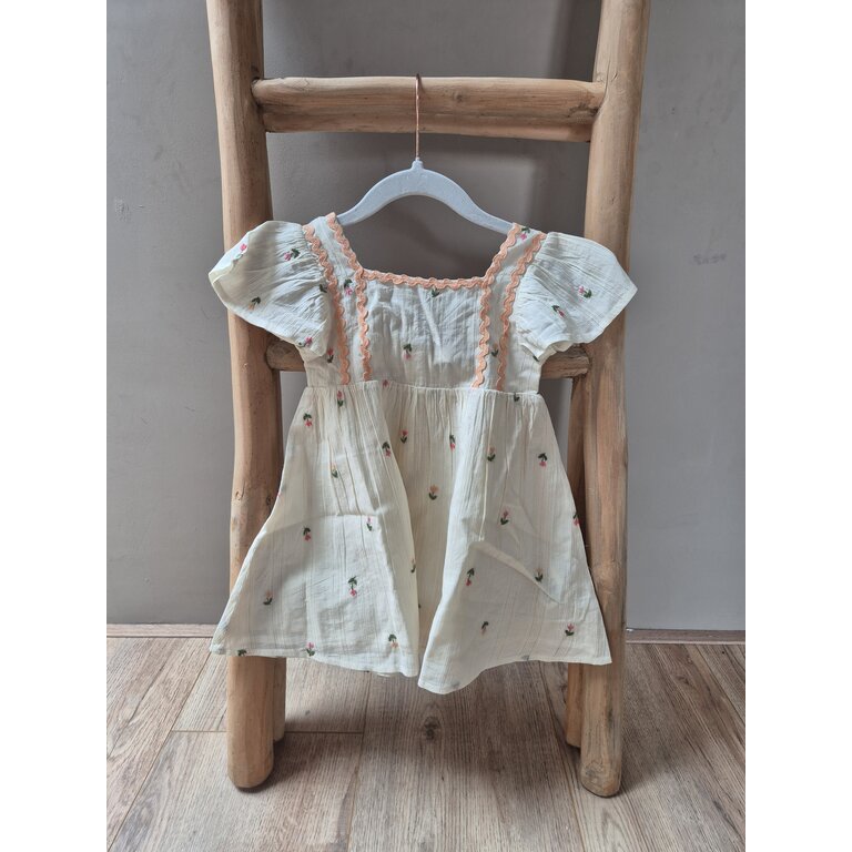 Emile et Ida Emile et Ida | ROBE BRODEE ALL OVER | Crème