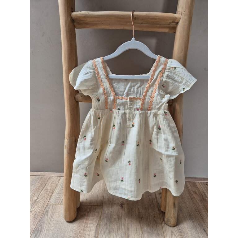 Emile et Ida Emile et Ida | ROBE BRODEE ALL OVER | Crème