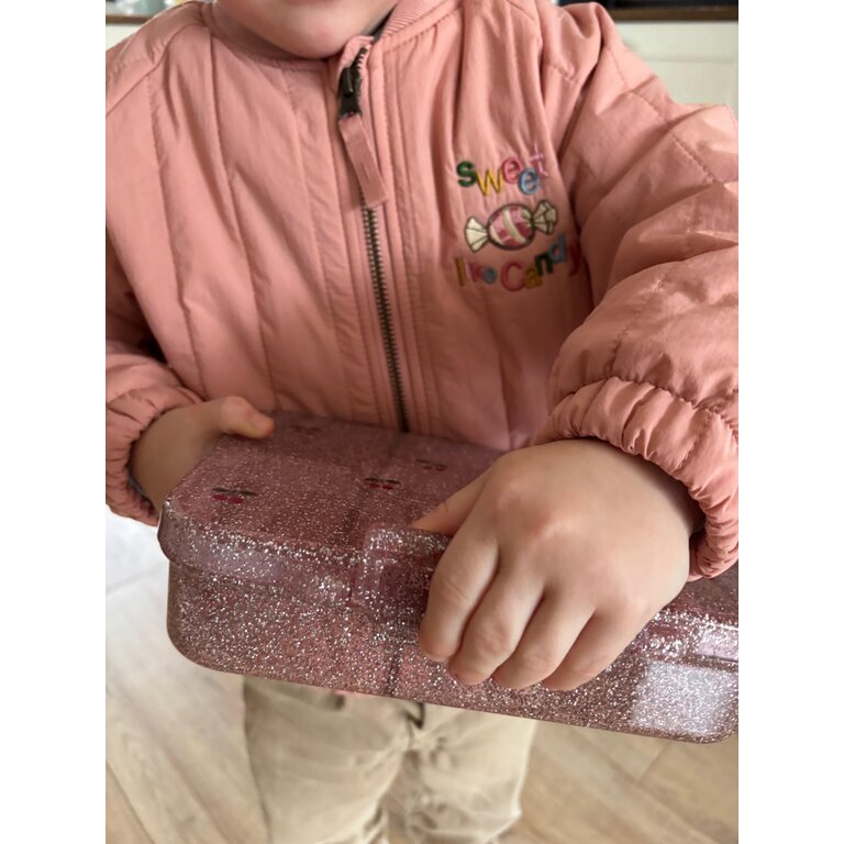 Konges Sløjd KONGES SLØJD bento lunchbox kind Cherry Glitter kersen glitter broodtrommel