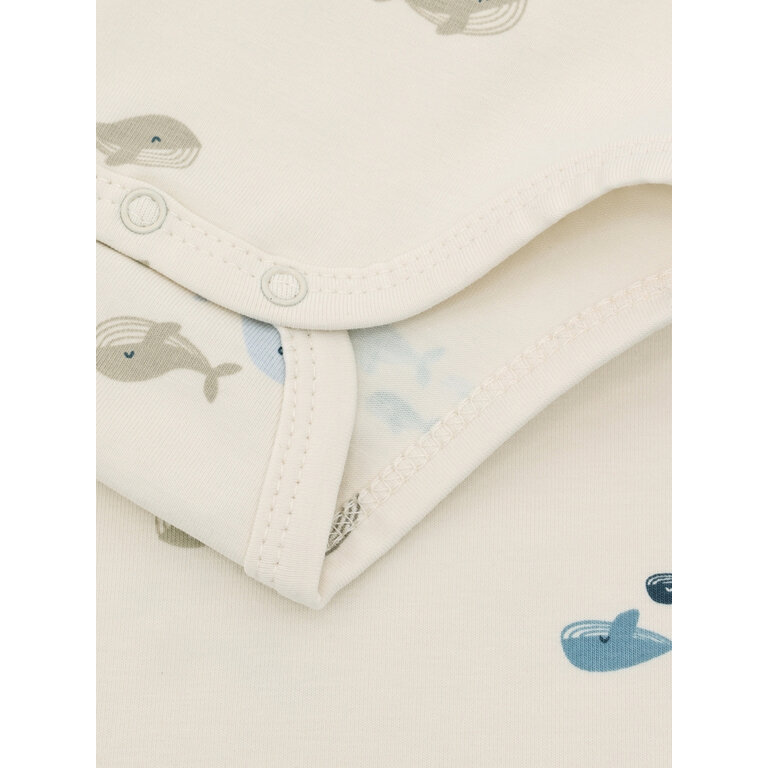 Fixoni EN FANT romper baby overslag lange mouw Artic Ice blauw