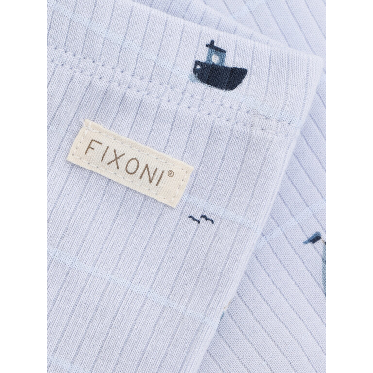 Fixoni FIXONI legging baby rib Artic Ice blauw broekje