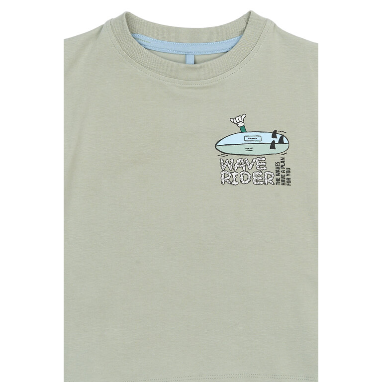 The New The New shirt kind Sigurd Tee Aqua Grey (aqua grijs)