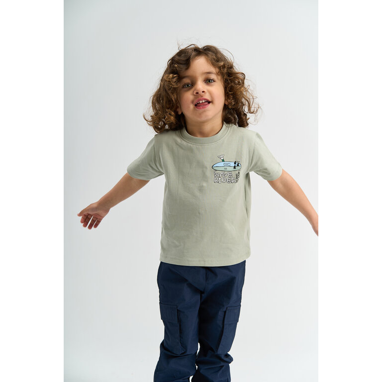 The New The New shirt kind Sigurd Tee Aqua Grey (aqua grijs)