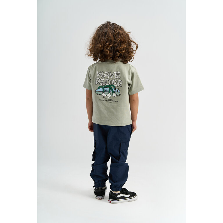 The New The New shirt kind Sigurd Tee Aqua Grey (aqua grijs)