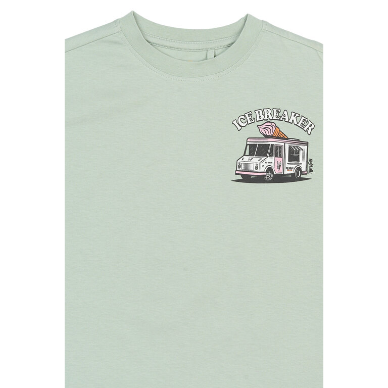 The New The New shirt kind Stefano Tee Aqua Grey (aqua grijs)
