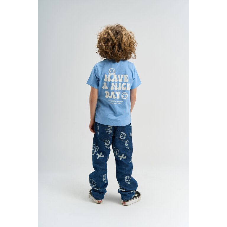 The New The New shirt kind Sander Tee Forever Blue (blauw)