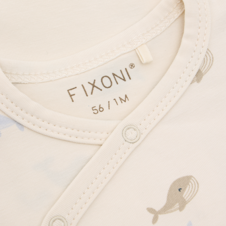Fixoni EN FANT romper baby overslag lange mouw Artic Ice blauw