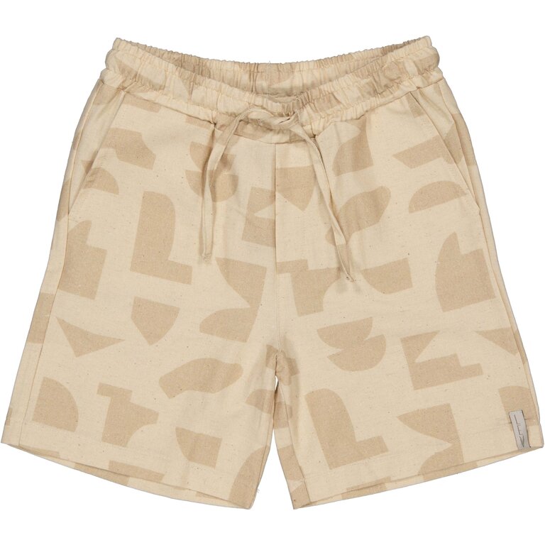 Levv LEVV korte broek jongen Bouwe short AOP Sand Graphic zand met print