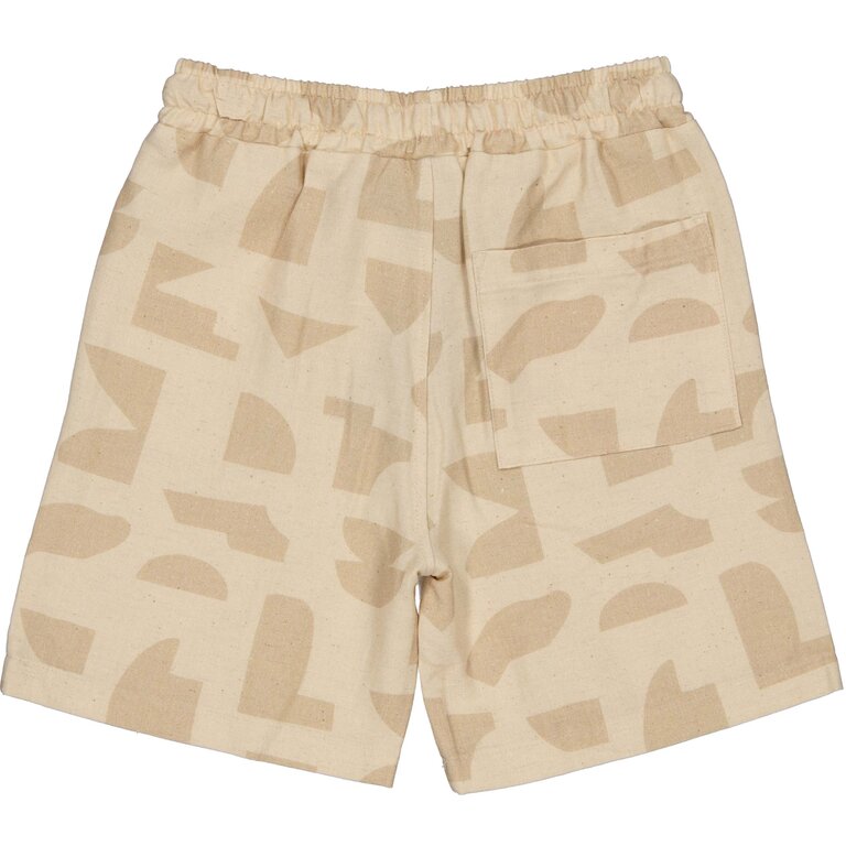 Levv LEVV korte broek jongen Bouwe short AOP Sand Graphic zand met print