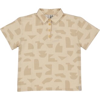 Levv Shirt Bertus | AOP Sand Graphic