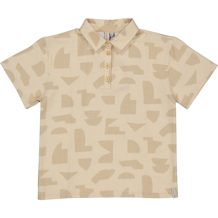 Levv LEVV shirt jongen Bertus T-shirt AOP Sand Graphic zandkleur met print