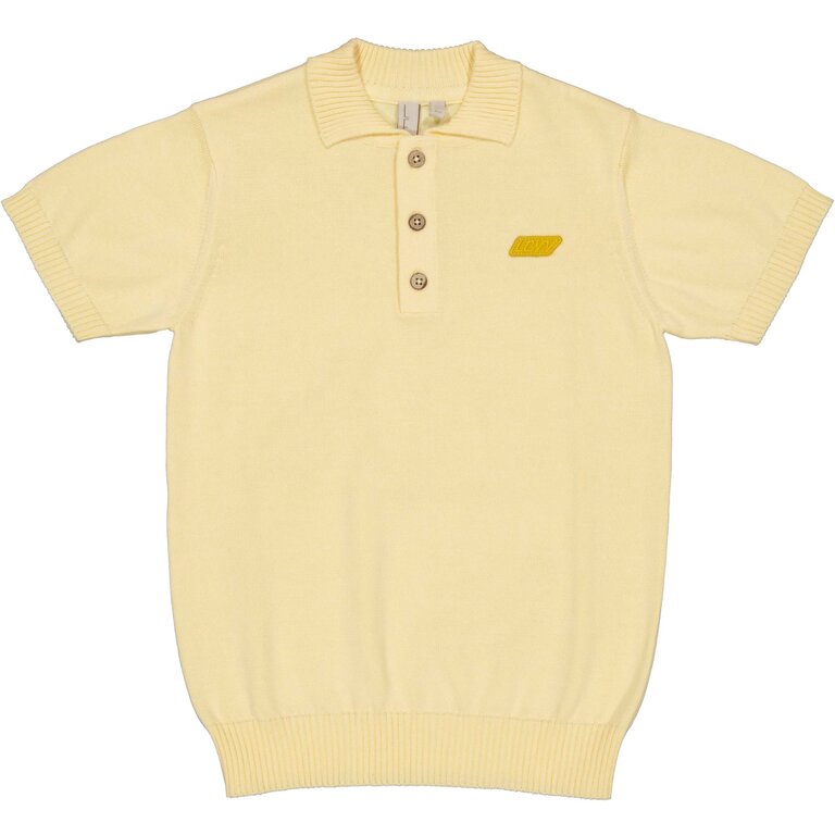 Levv LEVV polo jongen Benjamin polo shirt Pastel Yellow geel
