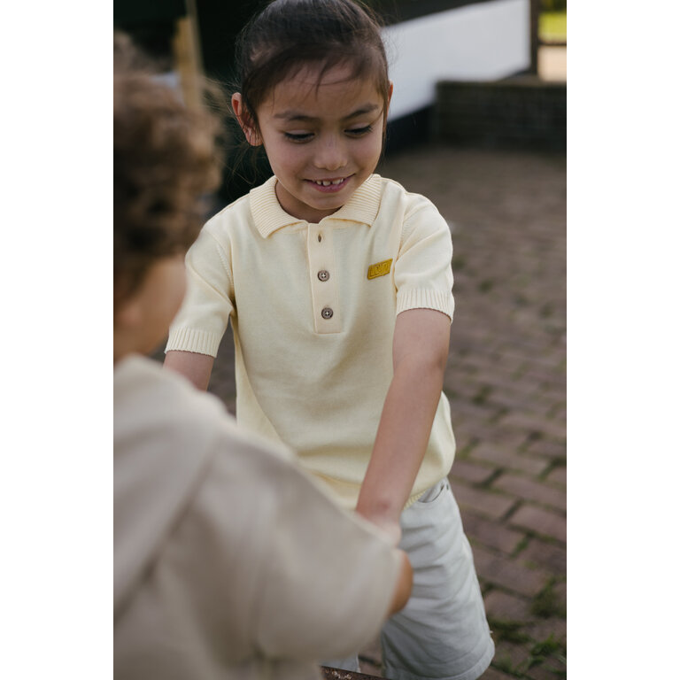 Levv LEVV polo jongen Benjamin polo shirt Pastel Yellow geel