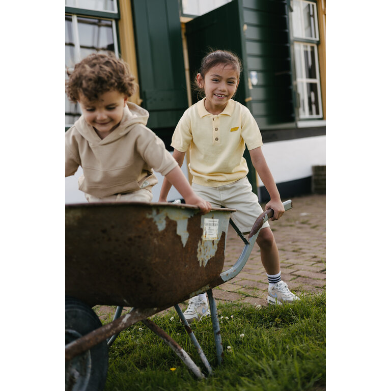 Levv LEVV polo jongen Benjamin polo shirt Pastel Yellow geel