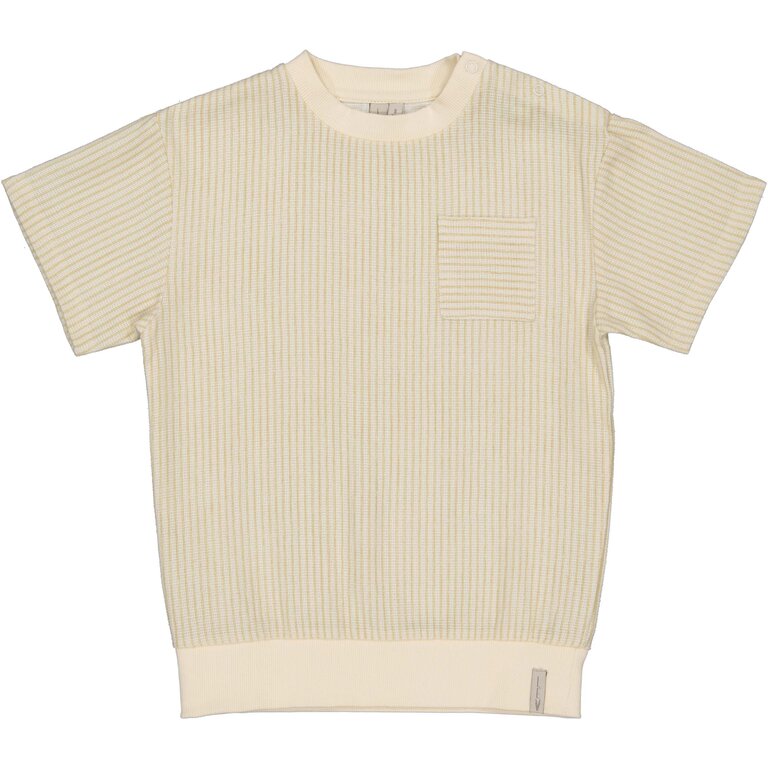 Levv LEVV shirt jongen Benico T-shirt AOP Off White Stripe off white gestreept