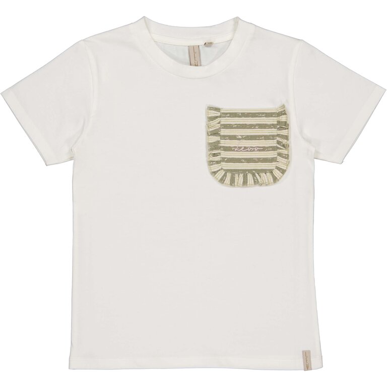 Levv LEVV shirt meisje Beike T-shirt White Marble wit marmerprint