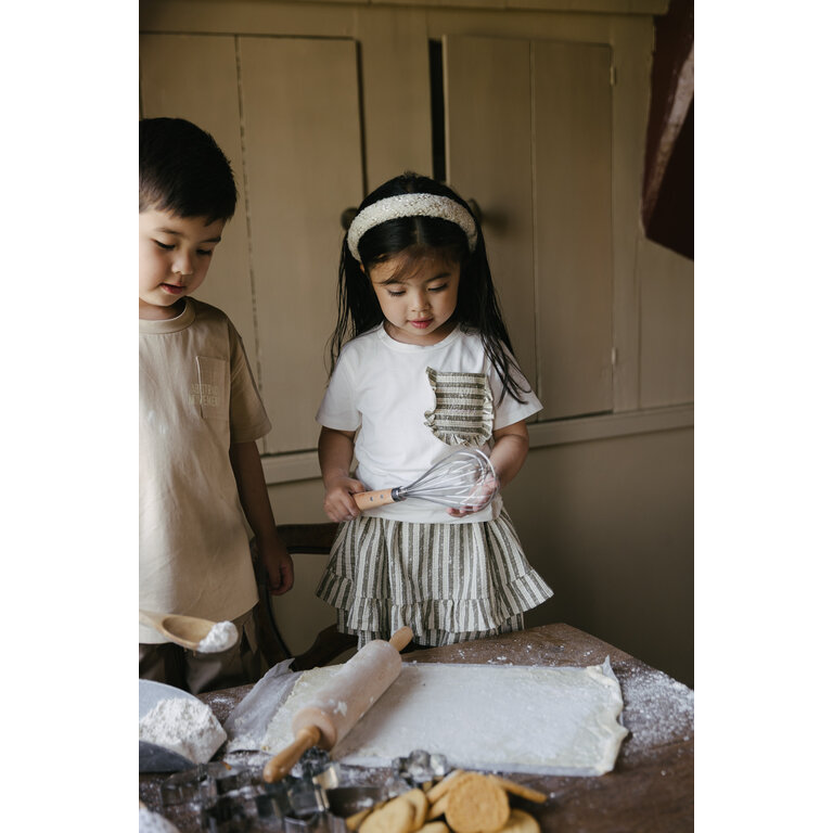 Levv LEVV shirt meisje Beike T-shirt White Marble wit marmerprint